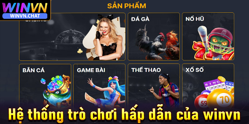 Hệ thống trò chơi đa dạng và chất lượng cao tại Winvn